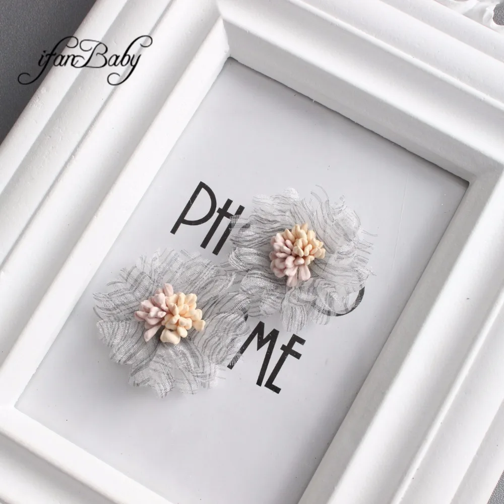 Organza blossom hair flower 4