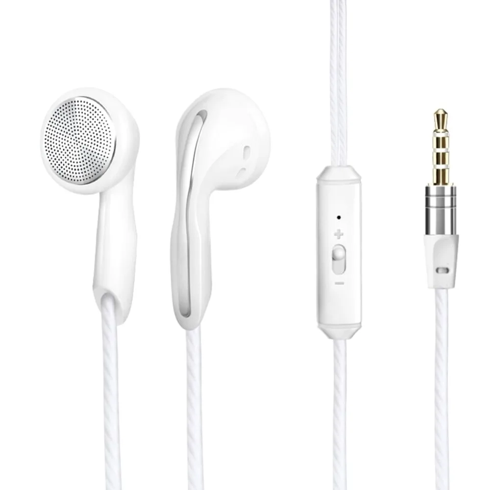 White Black Color Classic Earphone With Microphone Good Sound Quality