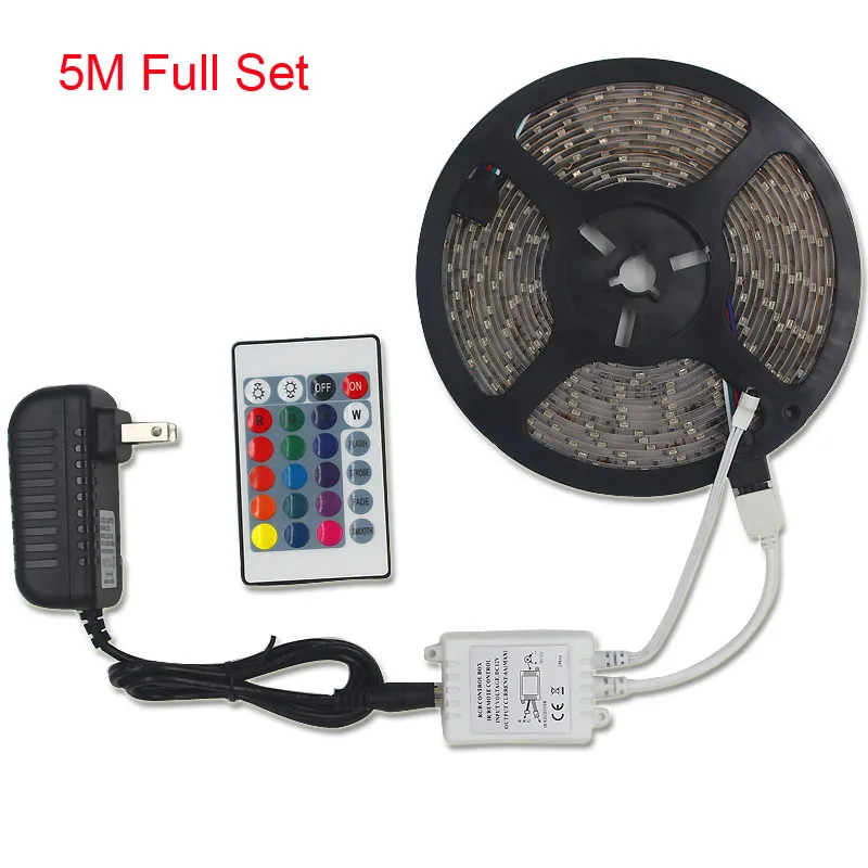 SMD3528 RGB Светодиодные ленты 60 светодиодный/м 5 м 10 15 Декор диод Гибкая ленточная tiras