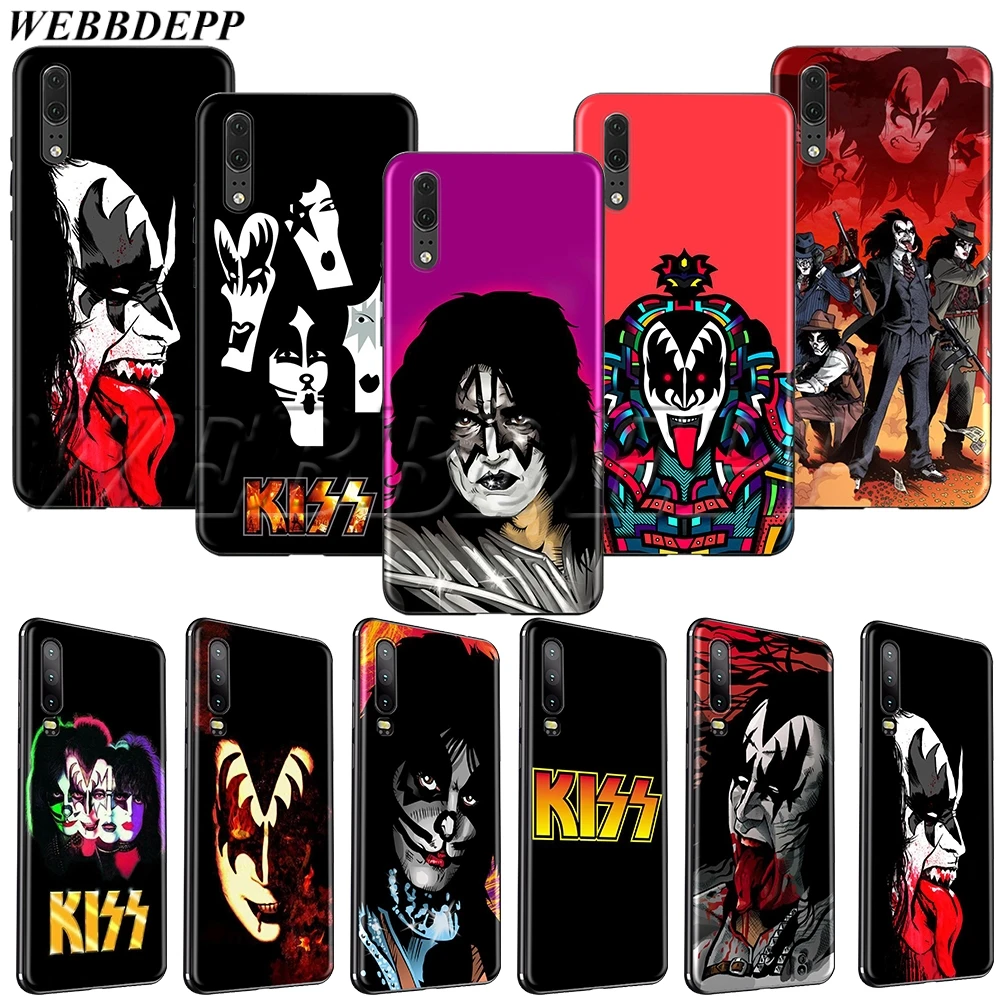 

WEBBEDEPP Gene Simmons Kiss band TPU soft case for Huawei P8 P9 P10 P20 P30 Y5 Y6 Y7 Y9 P smart Lite Pro Prime Mini