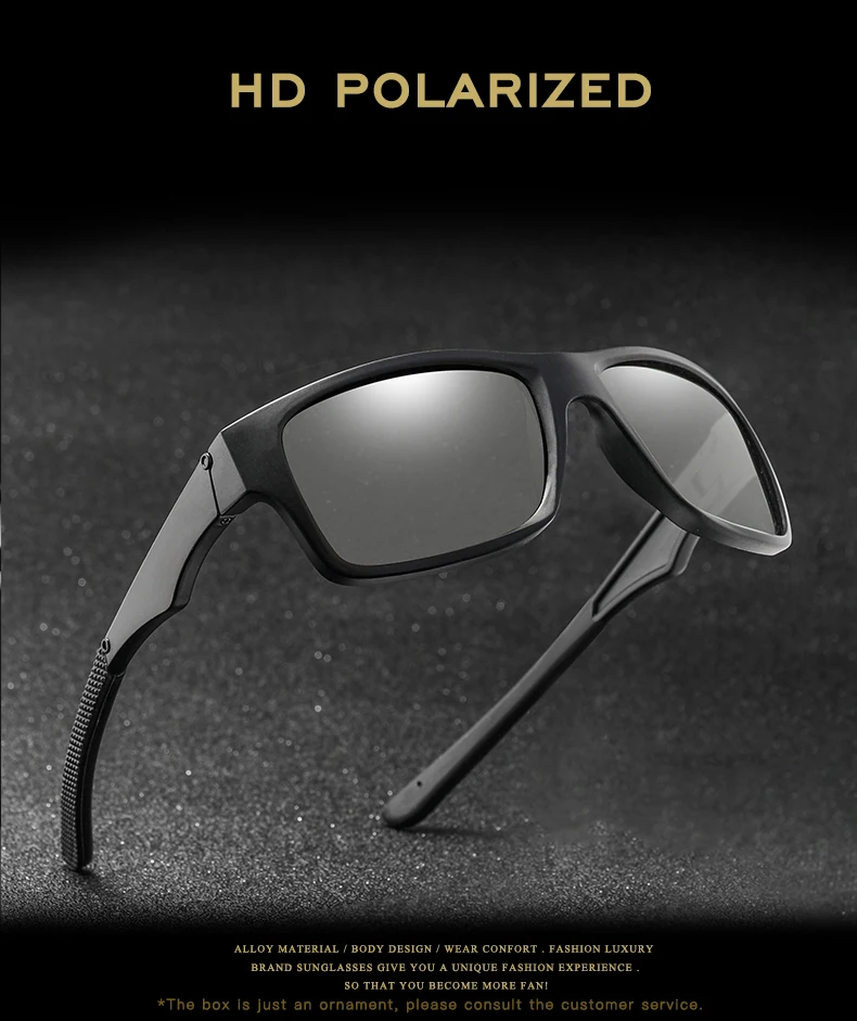 Фотохромные поляризационные солнцезащитные очки для мужчин, для вождения, спортивные, квадратные, хамелеон, Обесцвечивающие очки, Полароид, солнцезащитные очки,, Брендовые мужские