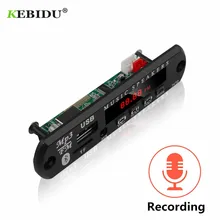 KEBIDU декодирующая плата модуль Bluetooth MP3 светодиодный 12 В DIY USB TF fm-радио модуль беспроводной Bluetooth декодер запись mp3-плеер