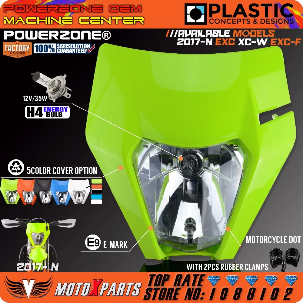 POWERZONE мотоциклетные фары для KTM Модные 5 цветов EXC XC W SX F Enduro Dirt Bike Motocross Supermoto 2017