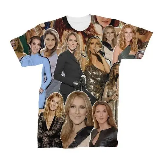 

Celine Dion T-Shirt Casual Smoking Hipster Tee Women/Men 3D Graphic Tumblr Clothes Tops T Shirts