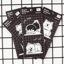 2 шт./упак. милая собака Шиба ину магнитные закладки книги пометка страницы студенческие канцелярские школьные канцелярские принадлежности