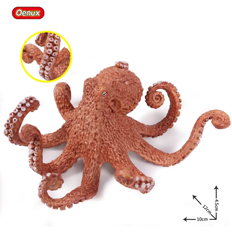 

Oenux Simulation Marine Animal Octopus Figurines Model Lifelike Cuttlefish Sea Life Action Figures Collection Toy For Kids Gift