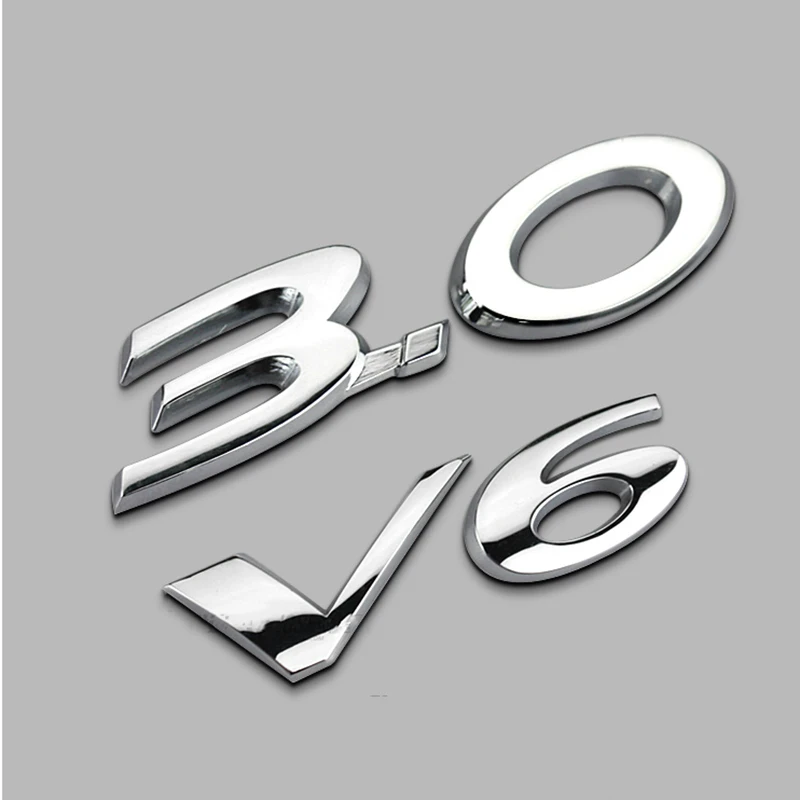Chrome Silver V-8 Logo Sticker Badge Car Auto Truck Emblems Decal