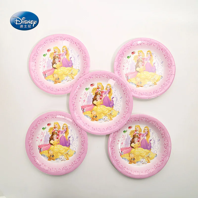 Подходит для детей возрастом от 12 людей тема принцесс набор одноразовой посуды в общей сложности 140 шт. детский день рождения украшения, товары для вечеринки