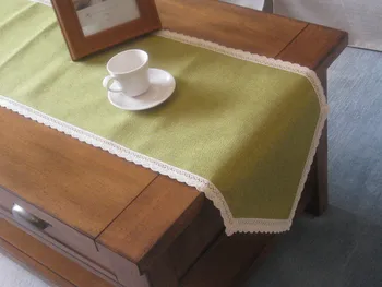 

DUNXDECO Tablec Runner Linen Cotton Blend Cover Fabric Solid Color Home Decoration Textile Simple Tablecloth