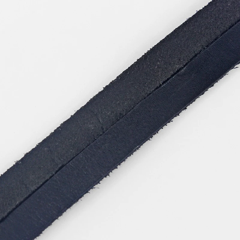 

1meter 10*2mm Black Genuine Leather For Diy Bracelet Necklace Jewelry Findings Accessories Material Rope Cord