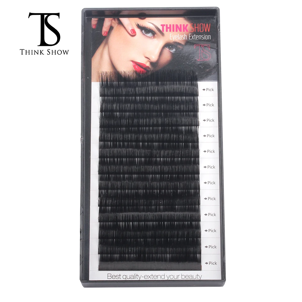 

Thinkshow Individual Lash 100% Handmade 3D Volume Eyelash Extension False Eye lashes Natural Long Korea Silk Mink Individual