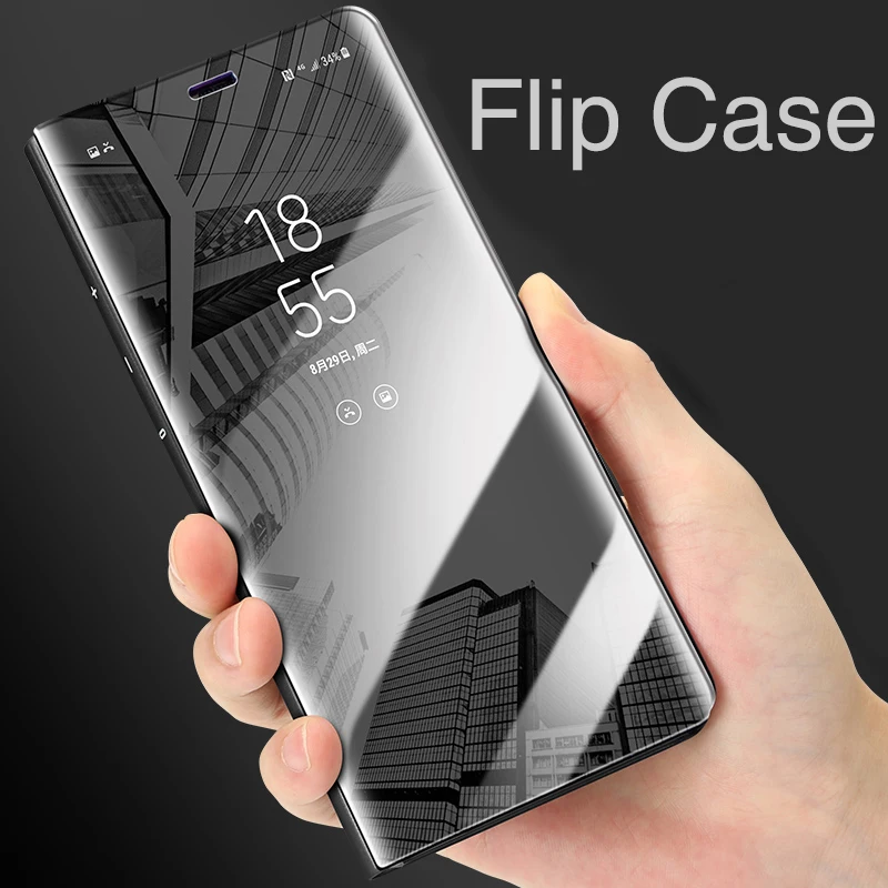 

Mirror Clear View Leather Flip Case Cover for Samsung S10 S9 S8 S7 Plus S10e M10 M20 M30 A10 A20 A30 A40 A50 A70 A6s A9s Note 9