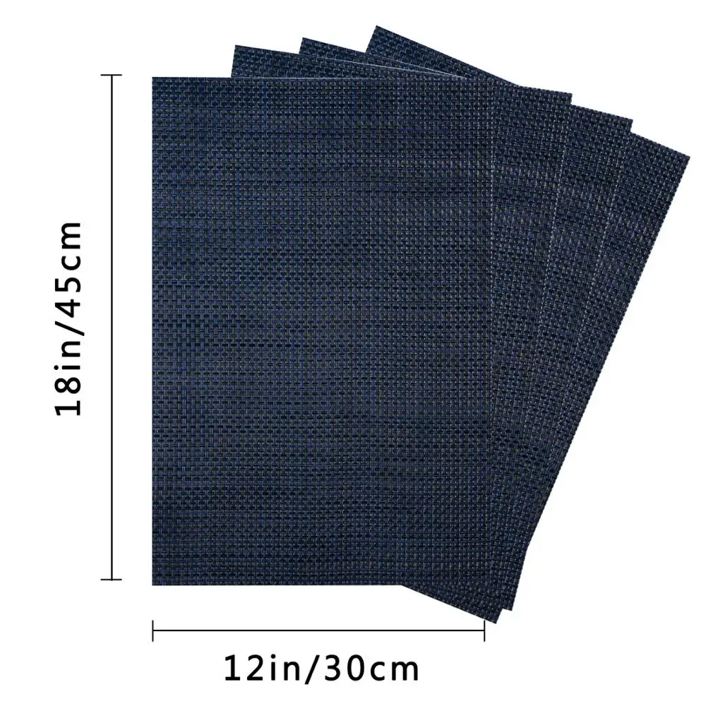  Topfinel Set of 4 PVC Placemat for Table Mat Pad Drink Wine Cup Coasters Bamboo Placemats Dining Ta