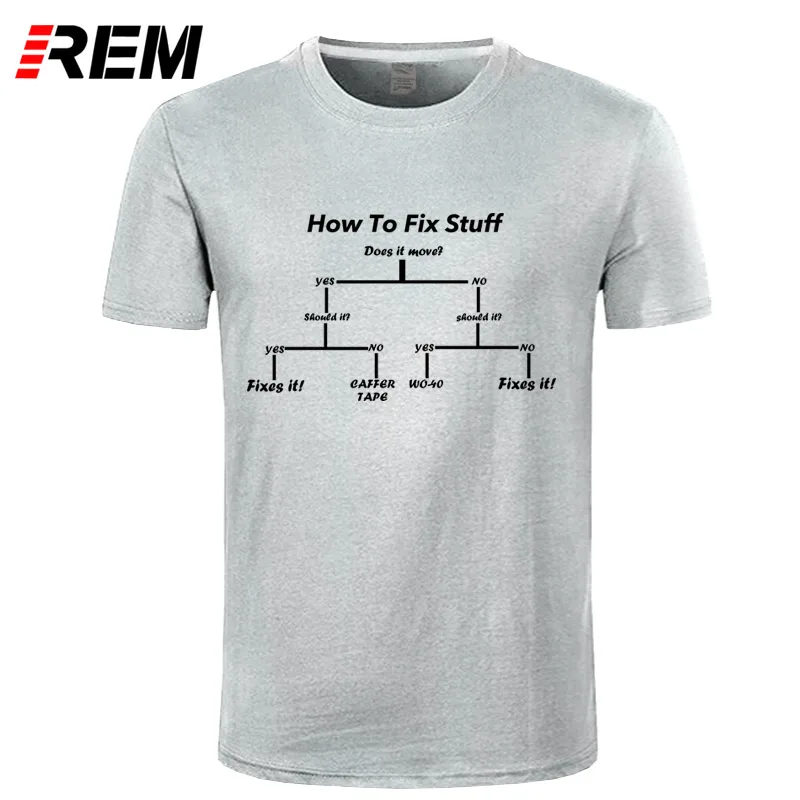 REM Летний стиль, как исправить вещи, футболка, забавный подарок для Него, подарок, сделай сам, инженер, строитель, футболка, мужские футболки с коротким рукавом - Цвет: 7