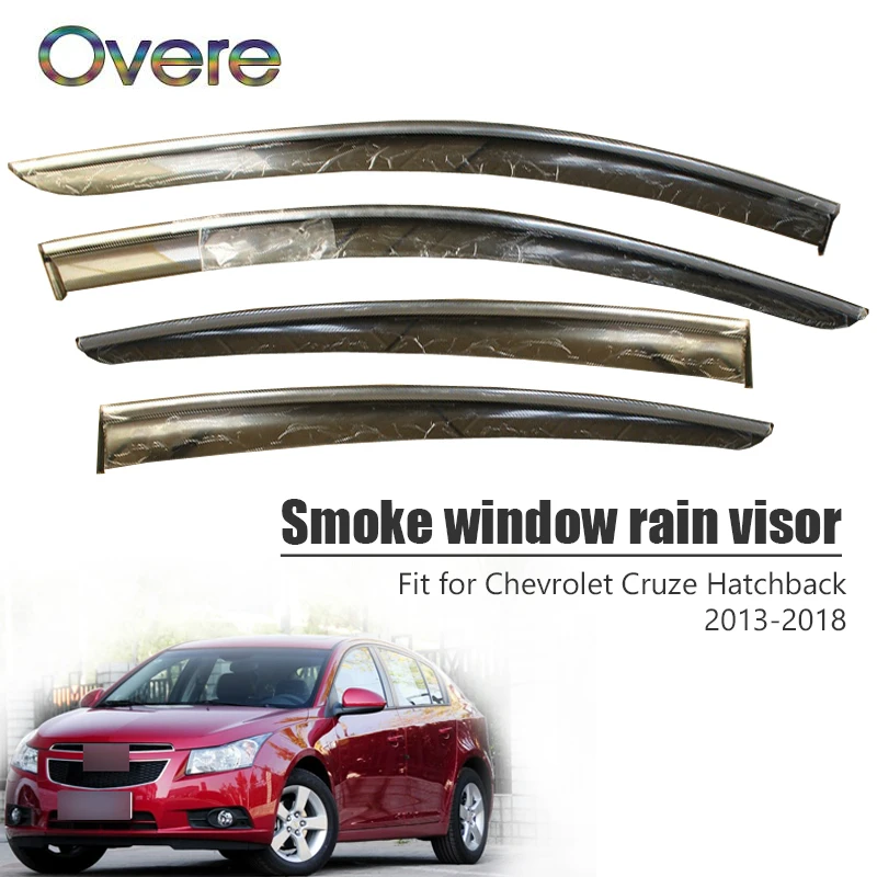 Козырек от дождя OVERE для Chevrolet Cruze хэтчбек 2013 2014 2015 2016 2017 2018 1 комплект | Автомобили и