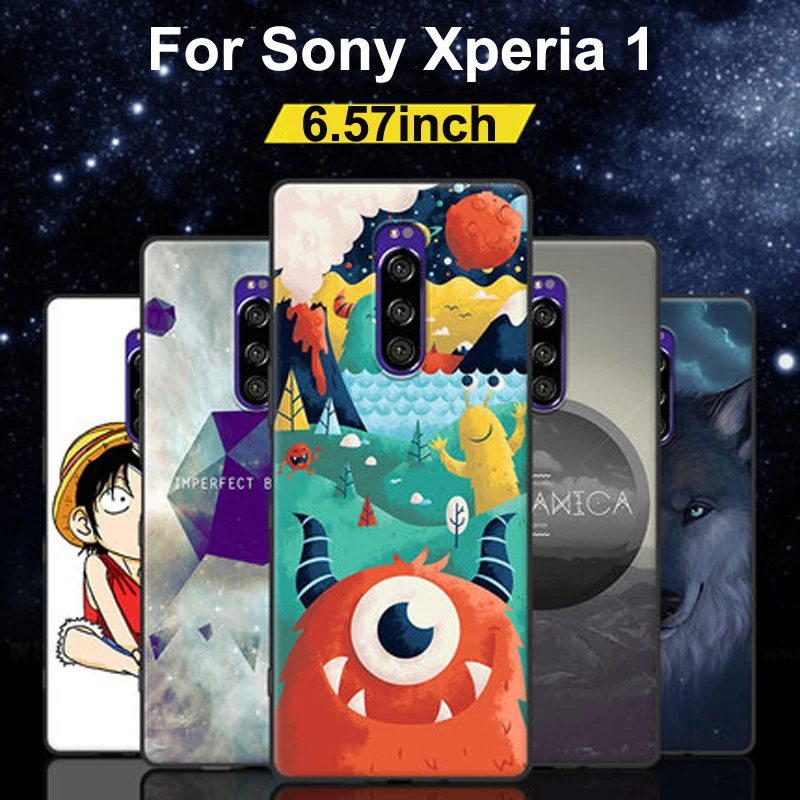 Чехол для Sony Xperia 1 мягкие силиконовые чехлы из ТПУ с рисунком животных