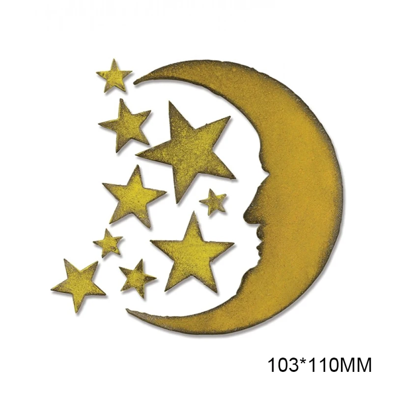 

Moon and Star Dies Scrapbooking New Arrival Valentine Metal Cutting Dies New 2019 Embossing Craft New Die Cut