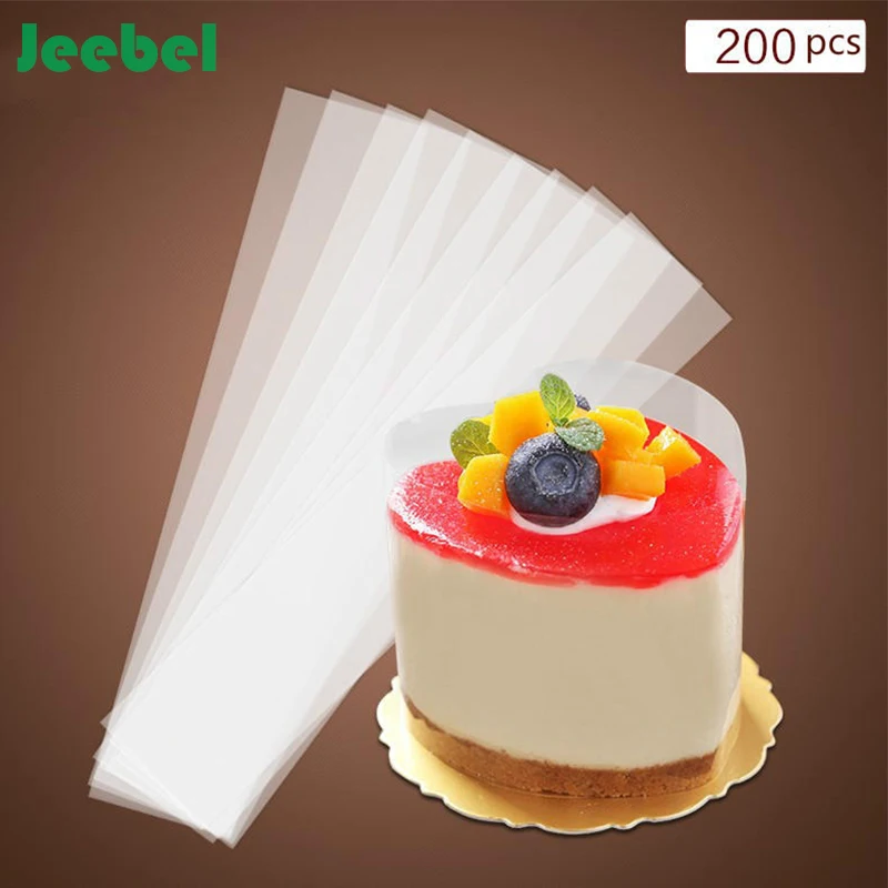 Jeebel 200 шт 29 см прозрачный мусс окружающий край упаковка пластик Бесплатная резка