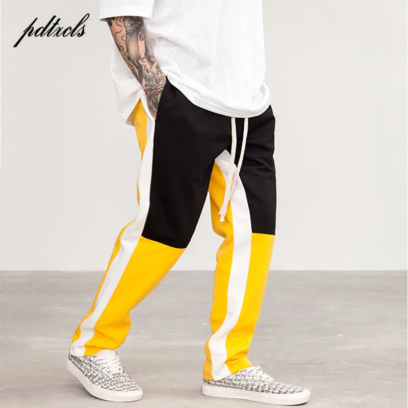 Hot Color Block Patchwork Harem Pants Joggers Mens 2018 Spring Hip Hop ...