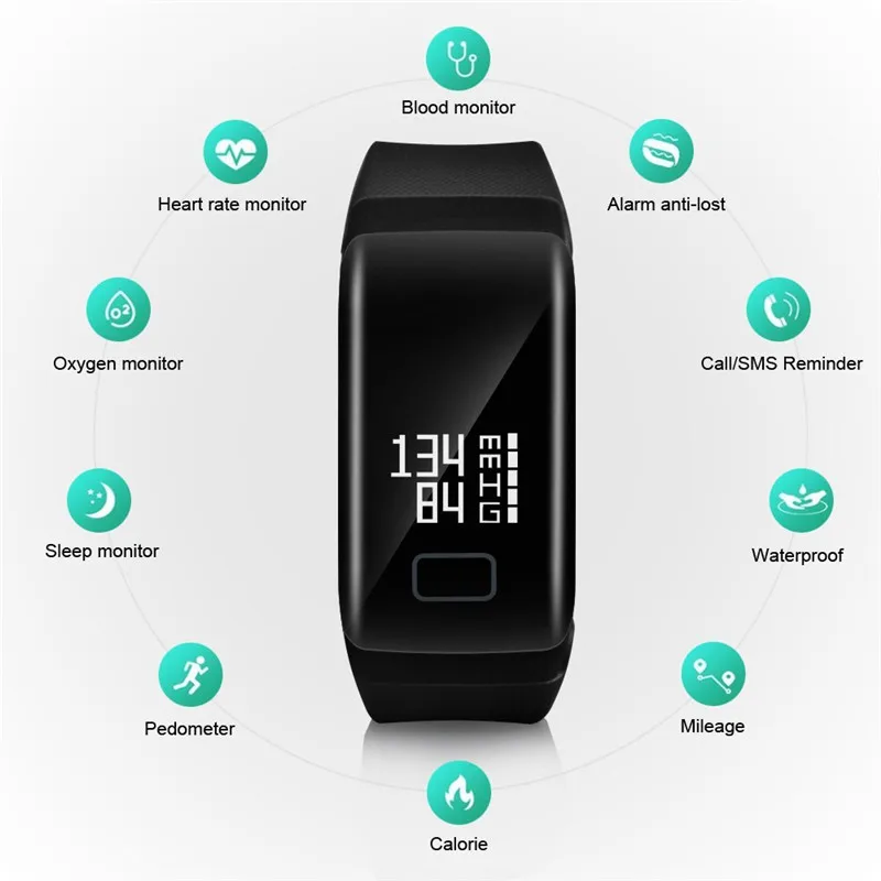 Smart Bracelets F1 Blood Pressure Monitor Fitness Bracelet Activity Tracker Smart Band Smartband Pedometer Wristband Smart Watch