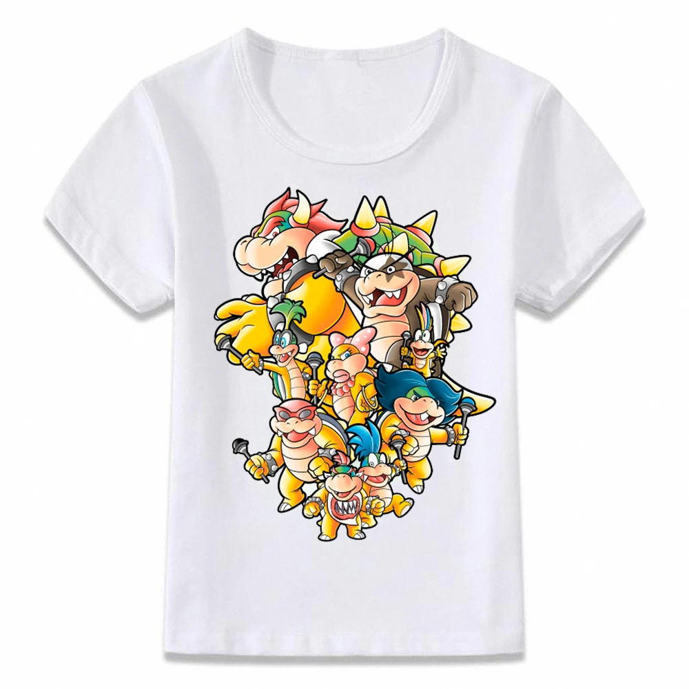 

Kids Clothes T Shirt Mario Bowser Family Bowser Junior T-shirt for Boys and Girls Toddler Shirts Tee