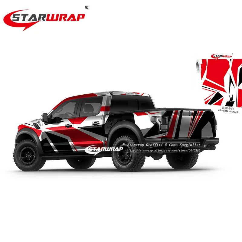 Starwrap красная Черная Цифровая камуфляжная виниловая пленка автомобильная рулон