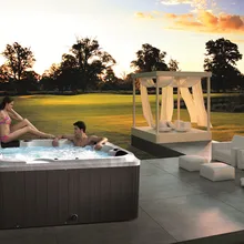 2,2 метров новейшая напольная отдельно стоящая вода Мощность гидро Массажная спа-ванна для 6 человек использования M-3347