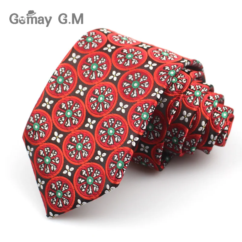 New Ties for men Brand Neckties for Mens Blue Red 7cm Wide Neck Ties Wedding Suits Polyester Silk Gravata Business Corbatas Tie