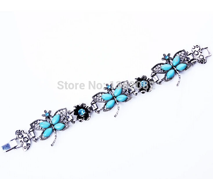 Tibetan Style Women S Stone Erfly Bracelet Crystal Flower Tibetan Style Women S Stone Erfly Bracelet Crystal Flower Bracelets Charm Dragonfly Gift Mb26 In From Jewelry Accessories On