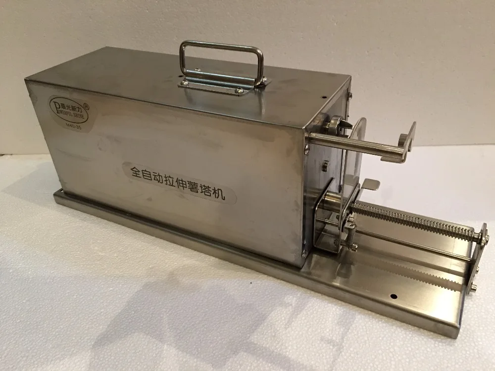 Automatic stretch Tornado potato machine,potato spiral cutting machine potato cutter machine chip Hand shake type