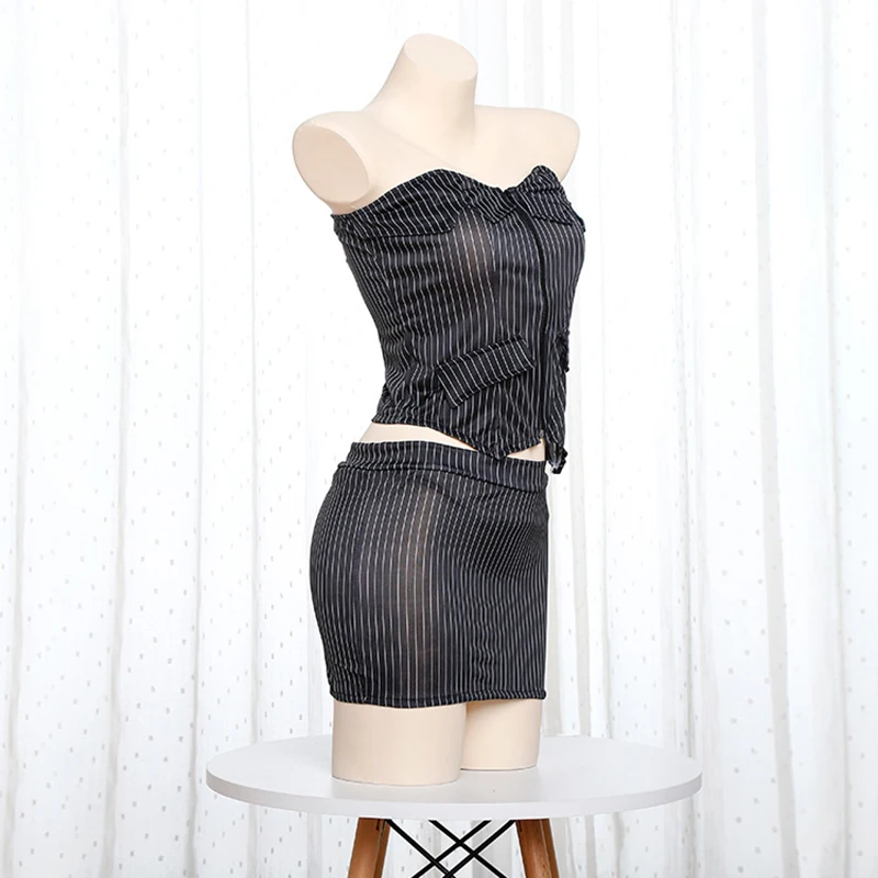 Прозрачный костюм для школьника косплея сексуальное женское белье платье