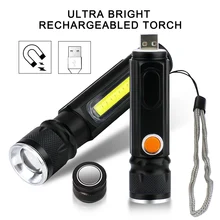 Zoom USB Rechargeable Led Flashlight XML-T6+COB High Lumen Brightest Mini Magnetic Keychain Flashlight for Camping Bicycling sitemap 19 xml
