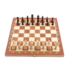 Вечерние игры деревянные складные международные шахматы набор смешная настольная игра коллекция портативная настольная игра для родителей ребенка
