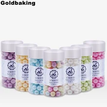 Décoration de gâteau, perles comestibles, boule de bonbons, 10mm, non pareilles scintillantes, 80g
