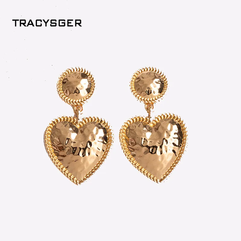 

AH-ER84717 /TRACYSGER/ hammered heart earrings