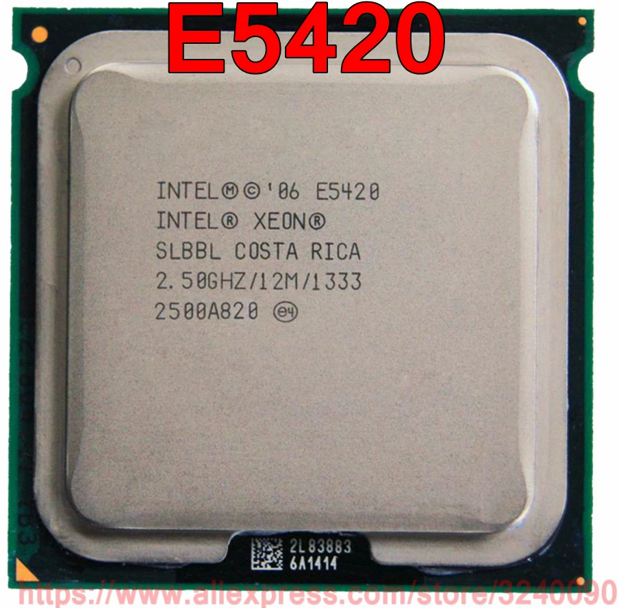 Оригинальный процессор Intel CPU Xeon E5420 2 50 ГГц/12 МБ/1333 МГц четырехъядерный разъем 771
