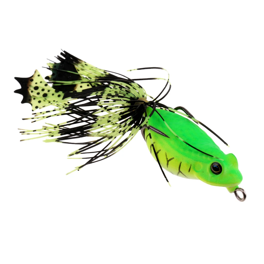 3D Frog Soft Fishing Lure Bait Floating Crankbaits Bass Pike Perch Catfish Snakehead Topwater Hollow Body Artificial Lures