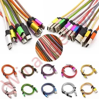 

500pcs/lot 1m 3FT metal Fabric nylon braided 8pin cable Accessory Bundles for iphone 5 5s 6 6s 7 8 for ipad