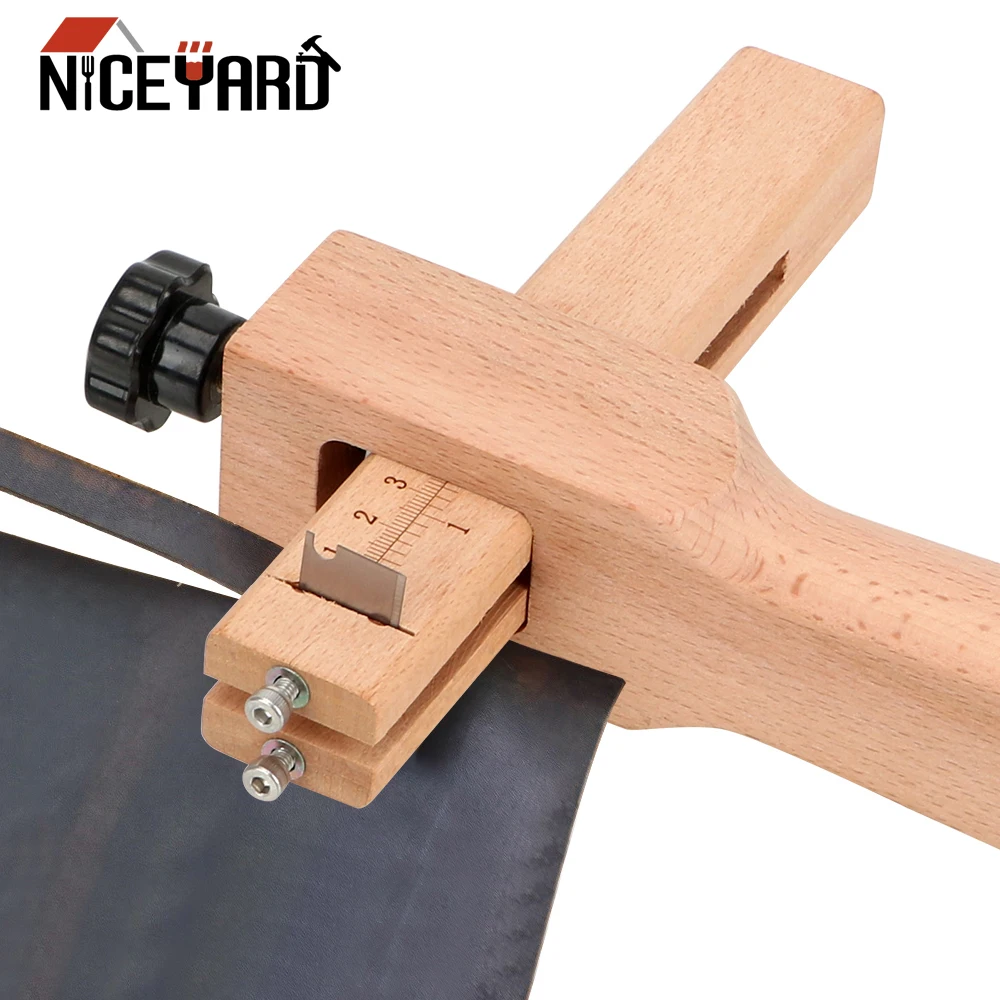 

NICEYARD Adjustable Leather Strap Cutter Leather Craft Strip Belt Maker Leather Tools Hand Cutting Tool