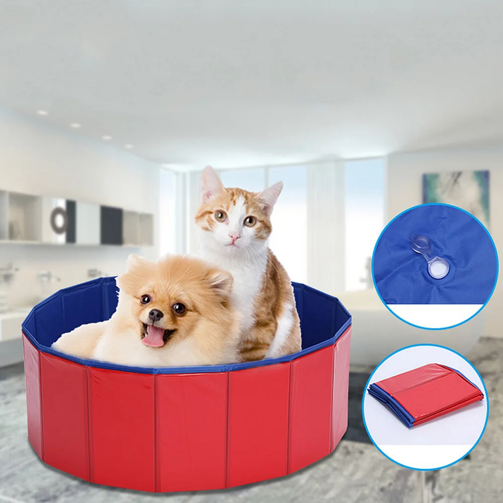 

Swimming Pool For Dog Big-Size Collapsible 4 Seasons Foldable Pool Dog Pet Cat Large Dog Summer Playing Washing Pond M8