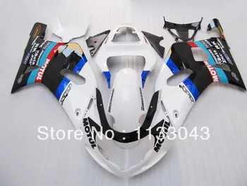 

White+Black 100%NEW fairing for SUZUKI 2001 2003 GSXR600 750 01 02 03 GSXR600 GSXR750 K1 01 02 03 GSXR 600 750 100%NEW fairings