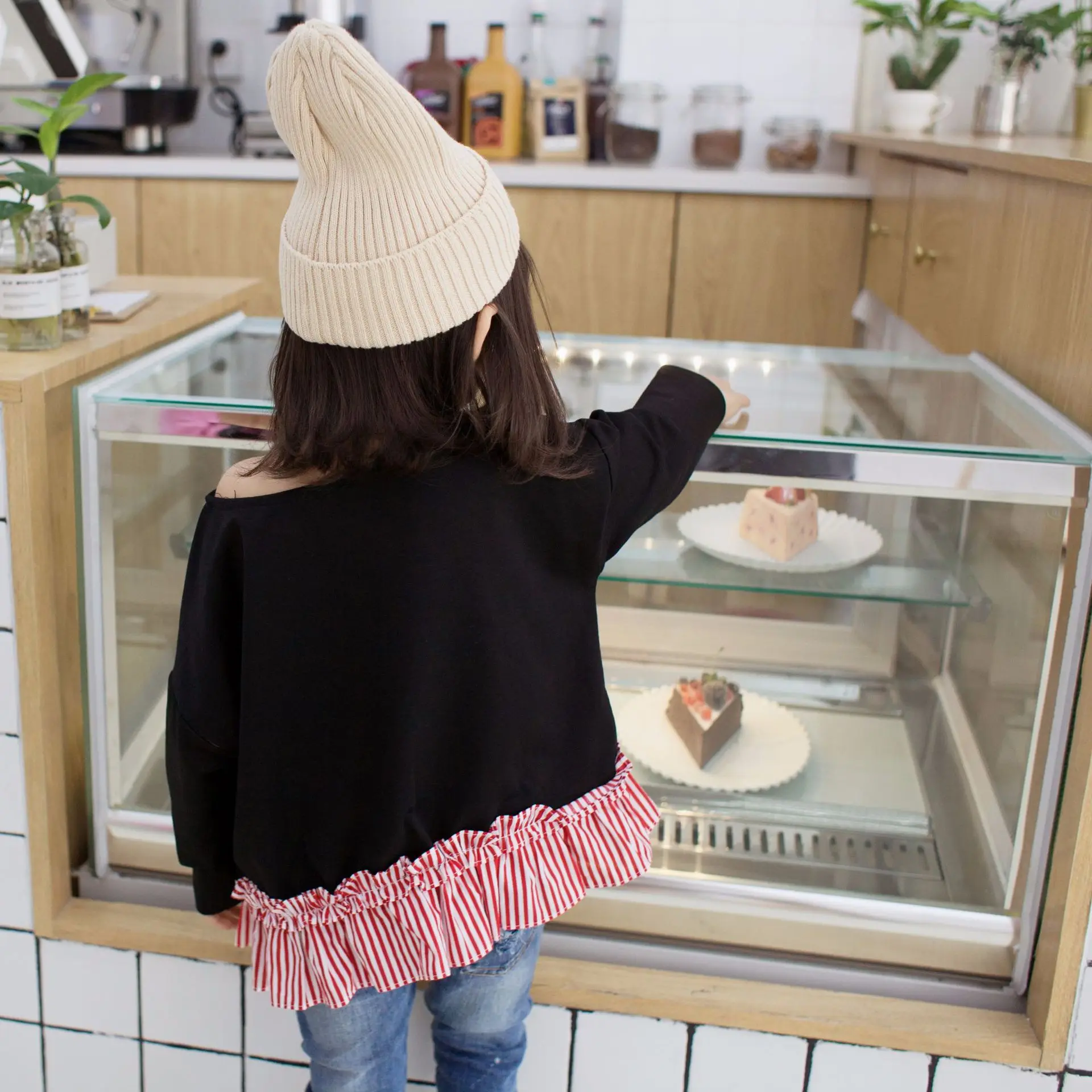 New Arrival Fashion Baby Girl T Shirt Kids Long Sleeve Sweatshirt Toddler Girl Patchwork Pullovers Top Tees Girl T Shirt