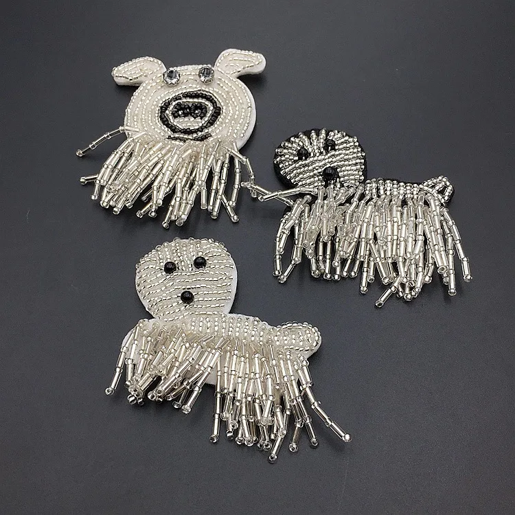 10pcs/set Blazer Shoulder Beaded Tassel Decoration Suit Epaulet Doggy Piggy Fringe Rhinestones Badge DIY Clothes | Дом и сад