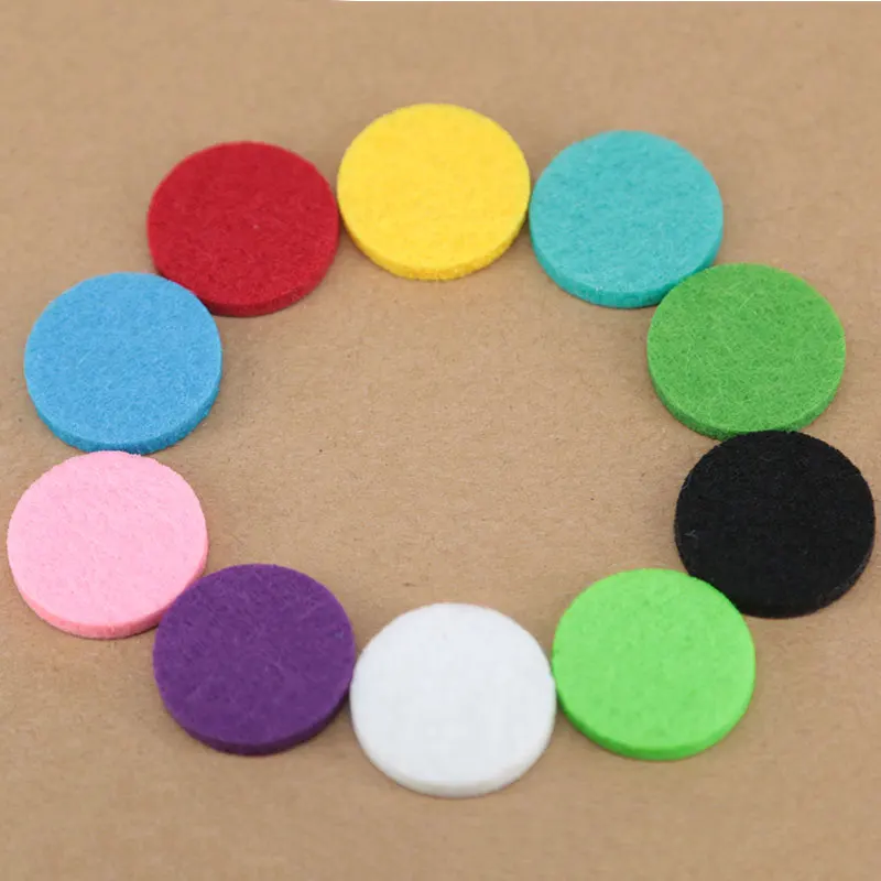 

100pcs Colorful 22mm Round Essential Oils Diffuser Locket Pads Perfume Aroma Locket Replacement Pads for 30mm Diffuser locket