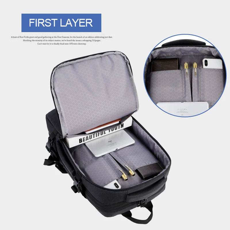 Laptop Backpack Bag Men Women 30L 17 15.6 Inch Notebook Backpacks Outdoor Travel Large Men's Bagpack Male Man Business Back Pack