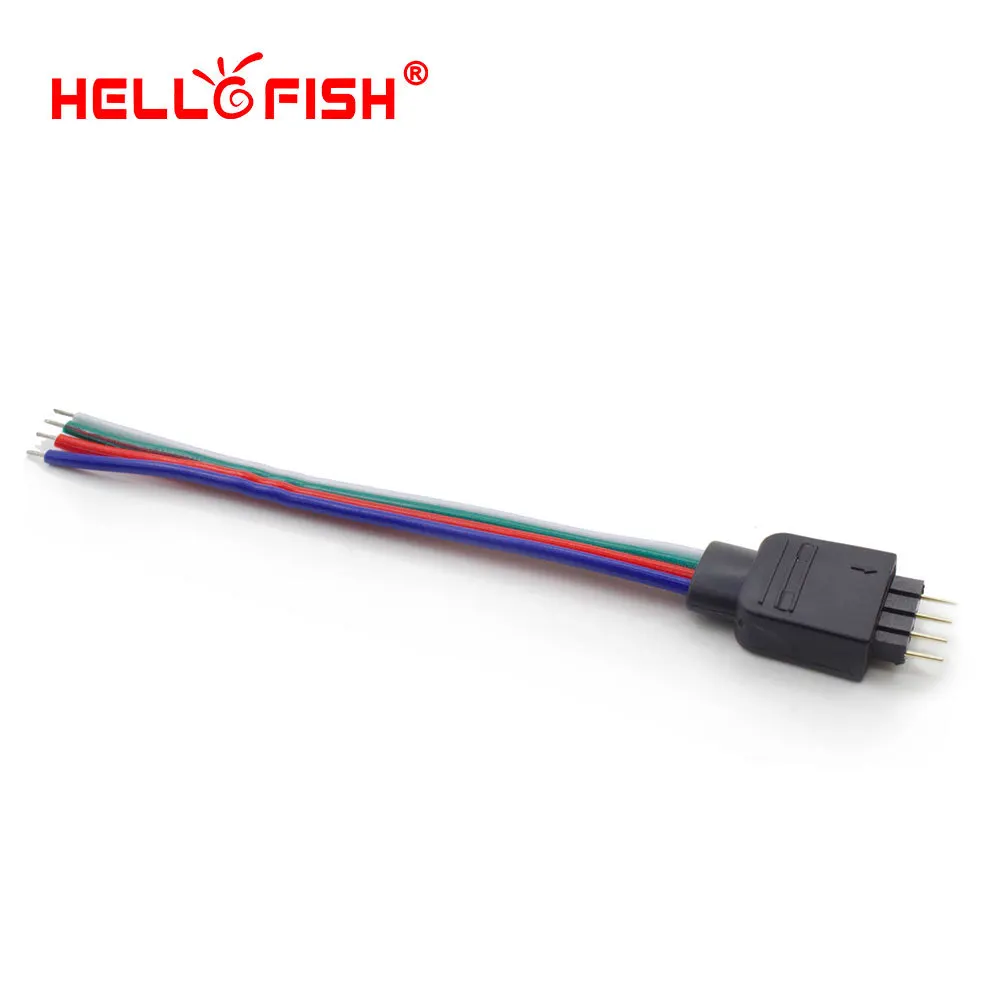 

Hello Fish Male and female 4 pin solder connector RGB Plug 4 pin connector for RGB LED strip or 4-pin flexible PCB connector