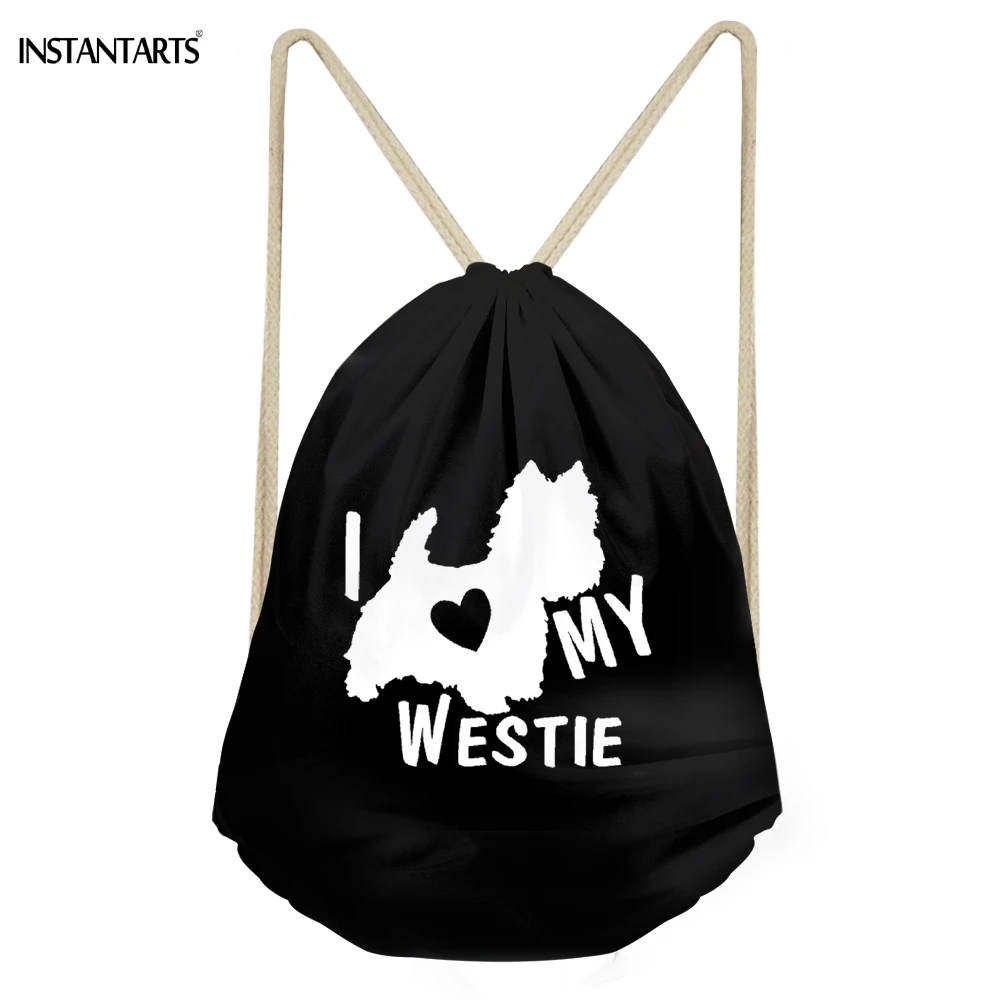Забавный рюкзак INSTANTARTS с принтом I Love My West Highland White Terrier Dog для девочек и мальчиков