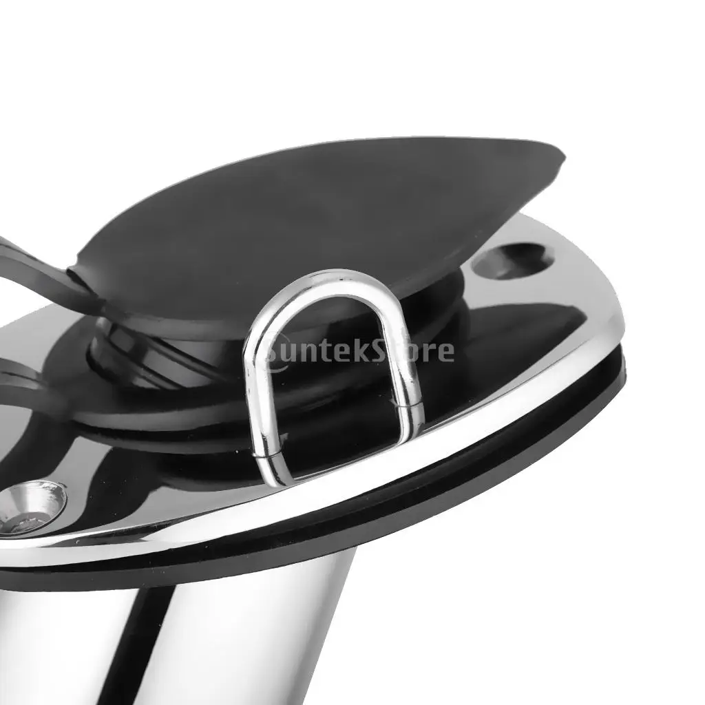 316 Stainless Steel 30 Degree Flush Mount Fishing Rod Holder Cap Gasket Cover Marine Kayak Boat Fishing Tackle Accessories
