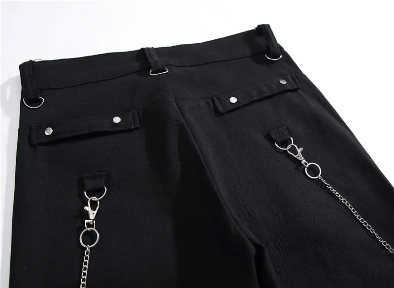 Мужские узкие брюки клеш европейский дизайн панк стиль заклепки цепи мужские брюки для хип-хопа мужские персональные удивительные уличные брюки для досуга