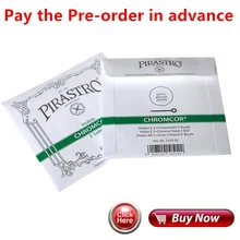 4 шт. полный комплект Пирастро Chromcor 4/4 скрипки строка среднего калибра с черным шаром конец сделано в германии